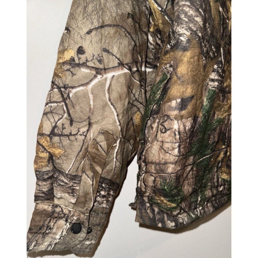 Mossy Oak Camouflage Break Up Herter’s Jacket Full Zip-Up And Snap Size XL - Picture 10 of 13